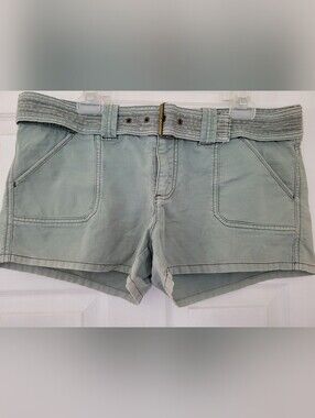 NWOT American Eagle Outfitters Sage Green Belted Cotton Shorts